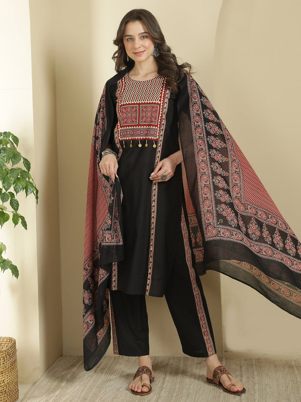 Printed Pure Cotton Kurta sets with Dupatta