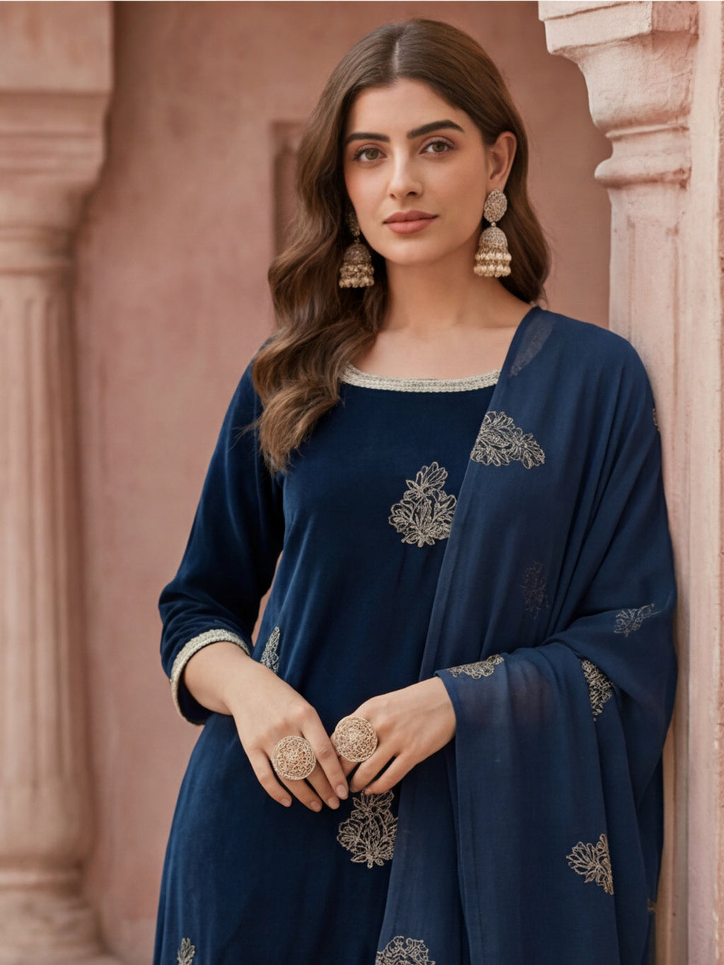 Kurta With Pant & Dupatta Ethnic Kurta Set For Women