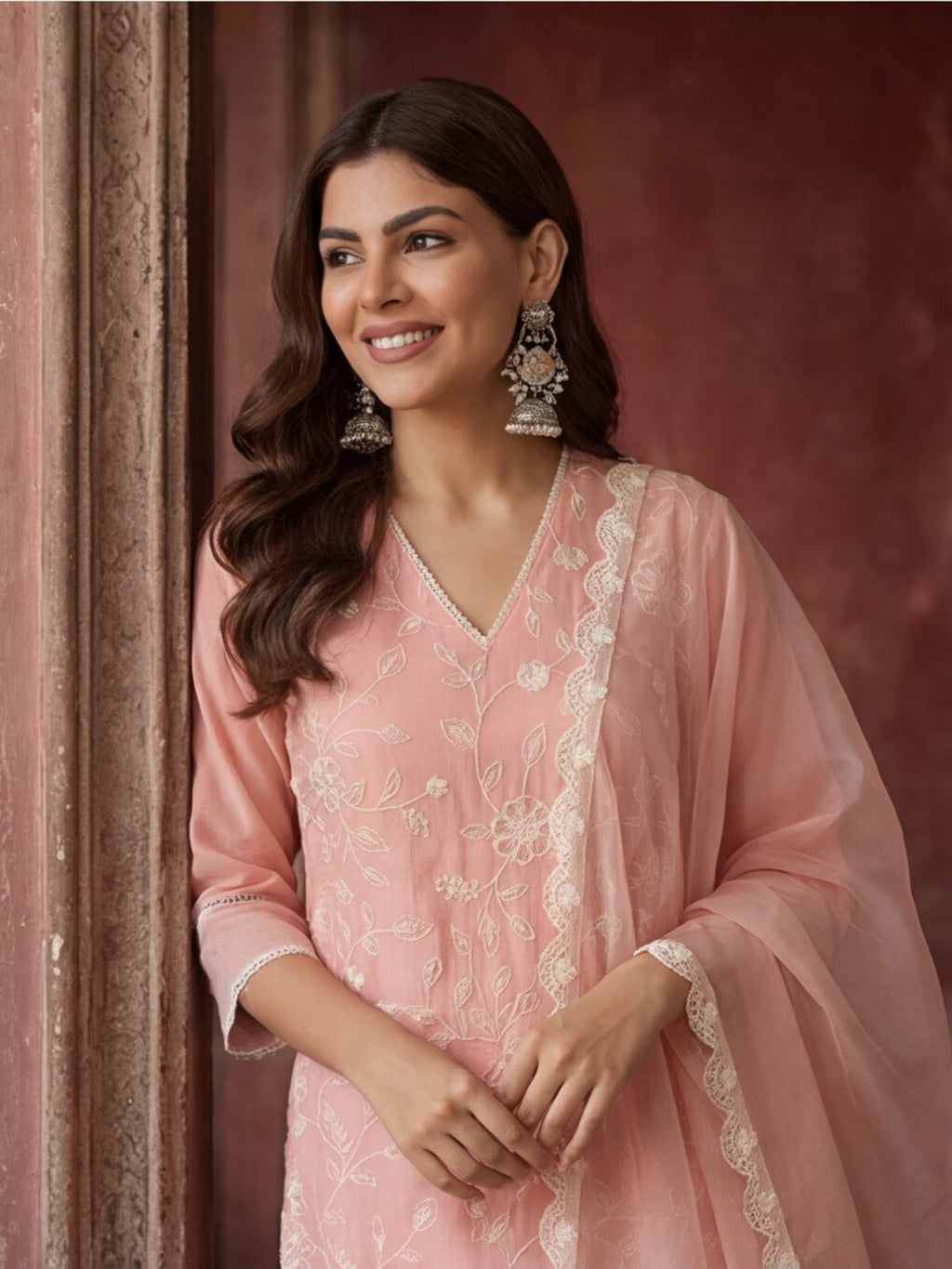 Kurta With Pant & Dupatta Ethnic Kurta Set For Women